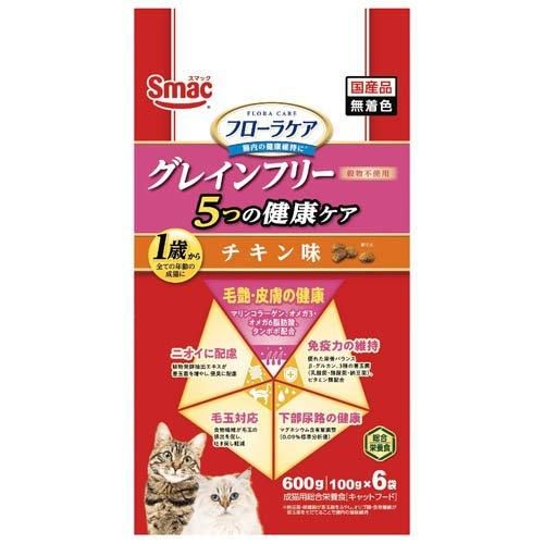 同梱不可 12個セット スマック フローラケア猫5つの健康ケア毛艶皮膚チキン味600g