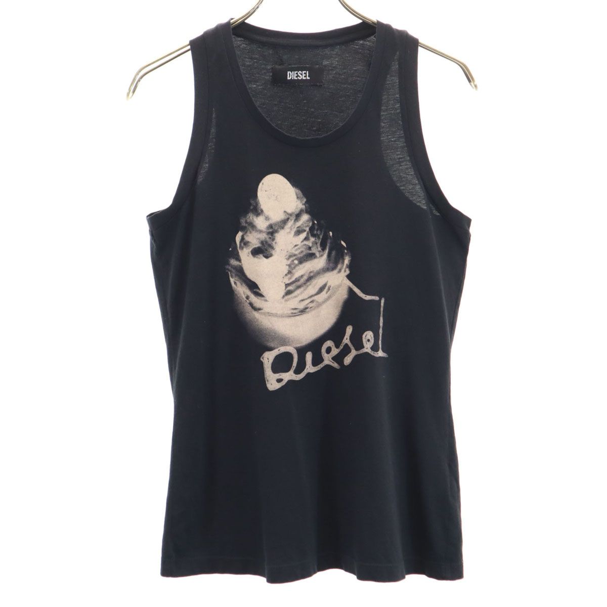 DIESEL ディーゼル ノースリーブ タンクトップ XS ブラック レディース 