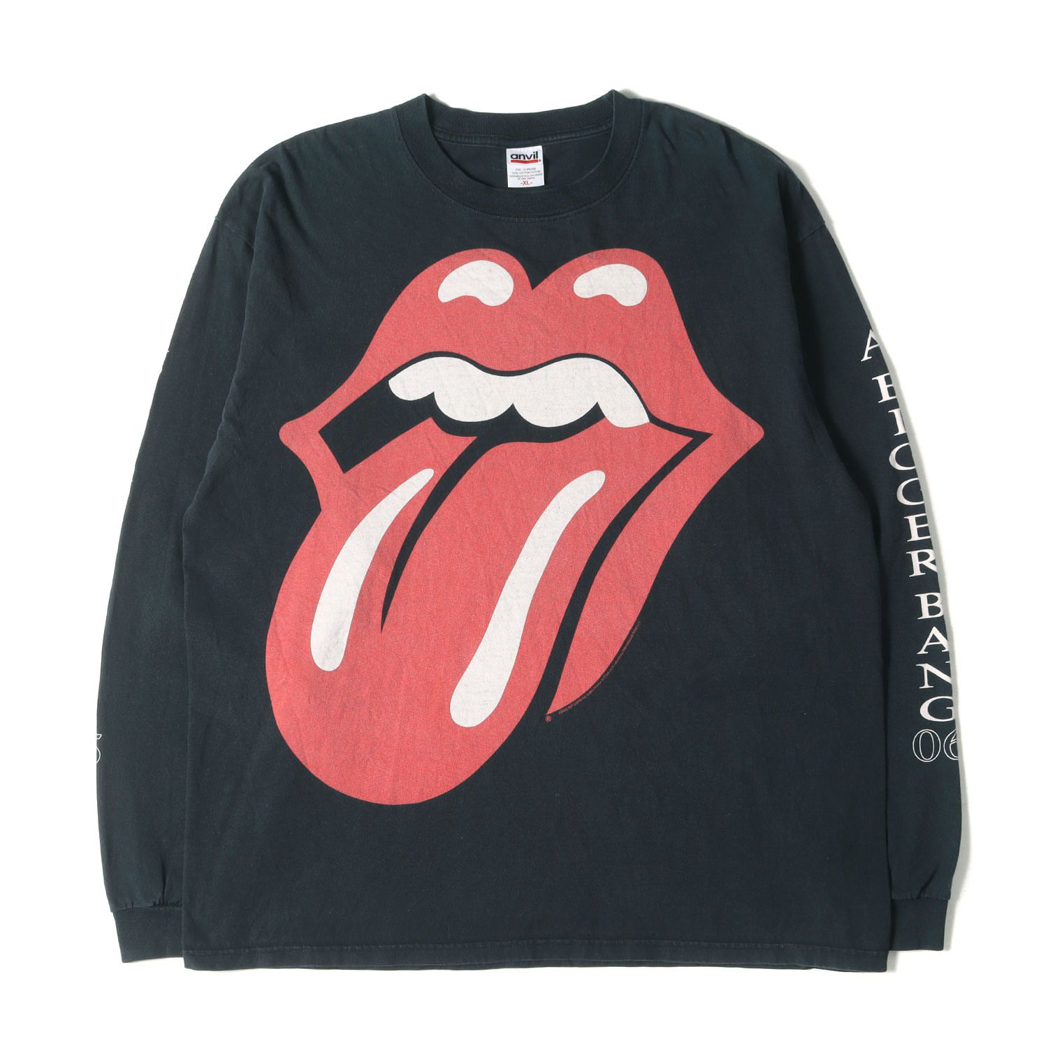 00s ローリングストーンズ 袖ロゴ リップ＆タン ロングスリーブ T
