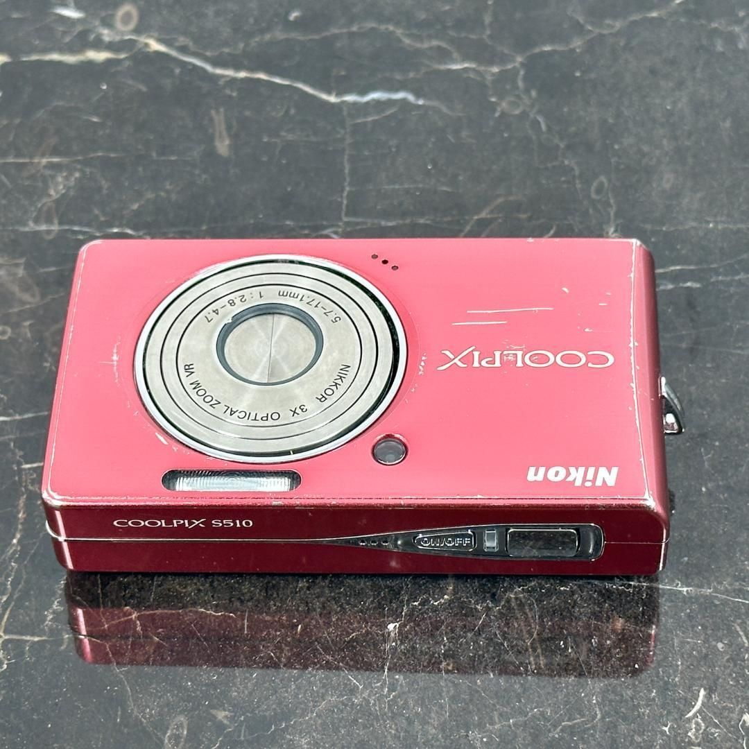 動作品】 Nikon ニコン COOLPIX S510 コンデジ レッド 41Fqp9wrqVL