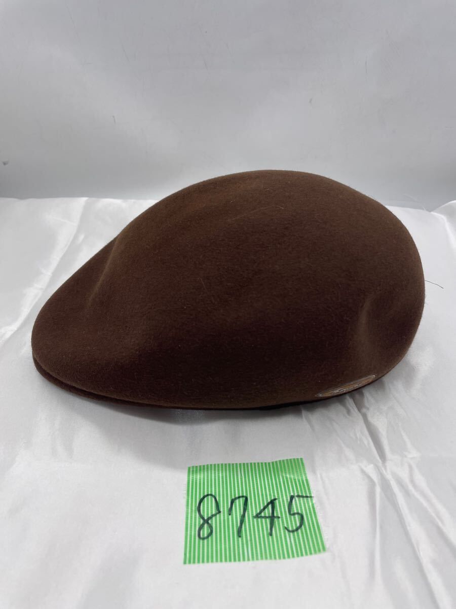 ? Borsalino ウール フェルト キャスケット ハンチング帽 ブラウン 当時物 ビンテージ感◎ m8745