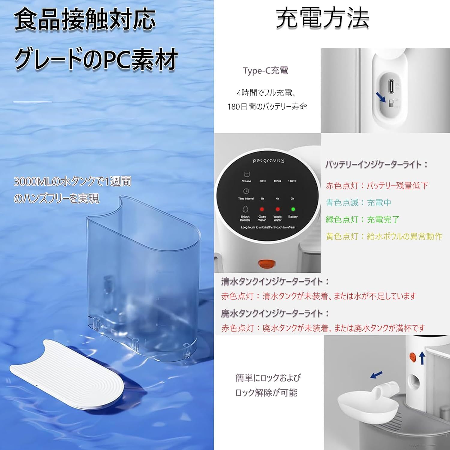 ペット用自動給水器 猫
