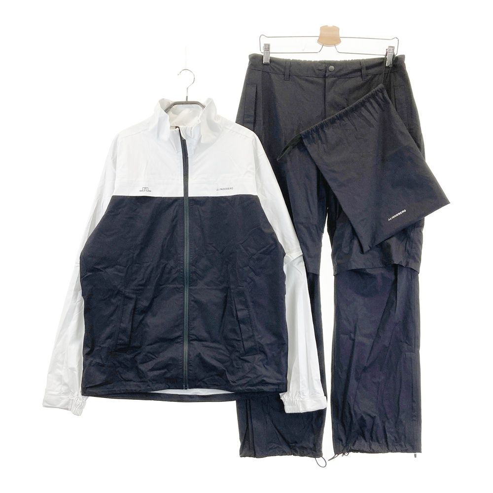 サイズ L J.LINDEBERG ジェイリンドバーグ 083-76511 2WY レインウェア セットアップ ホワイト系 240101535681 ゴルフウェア メンズ ストスト