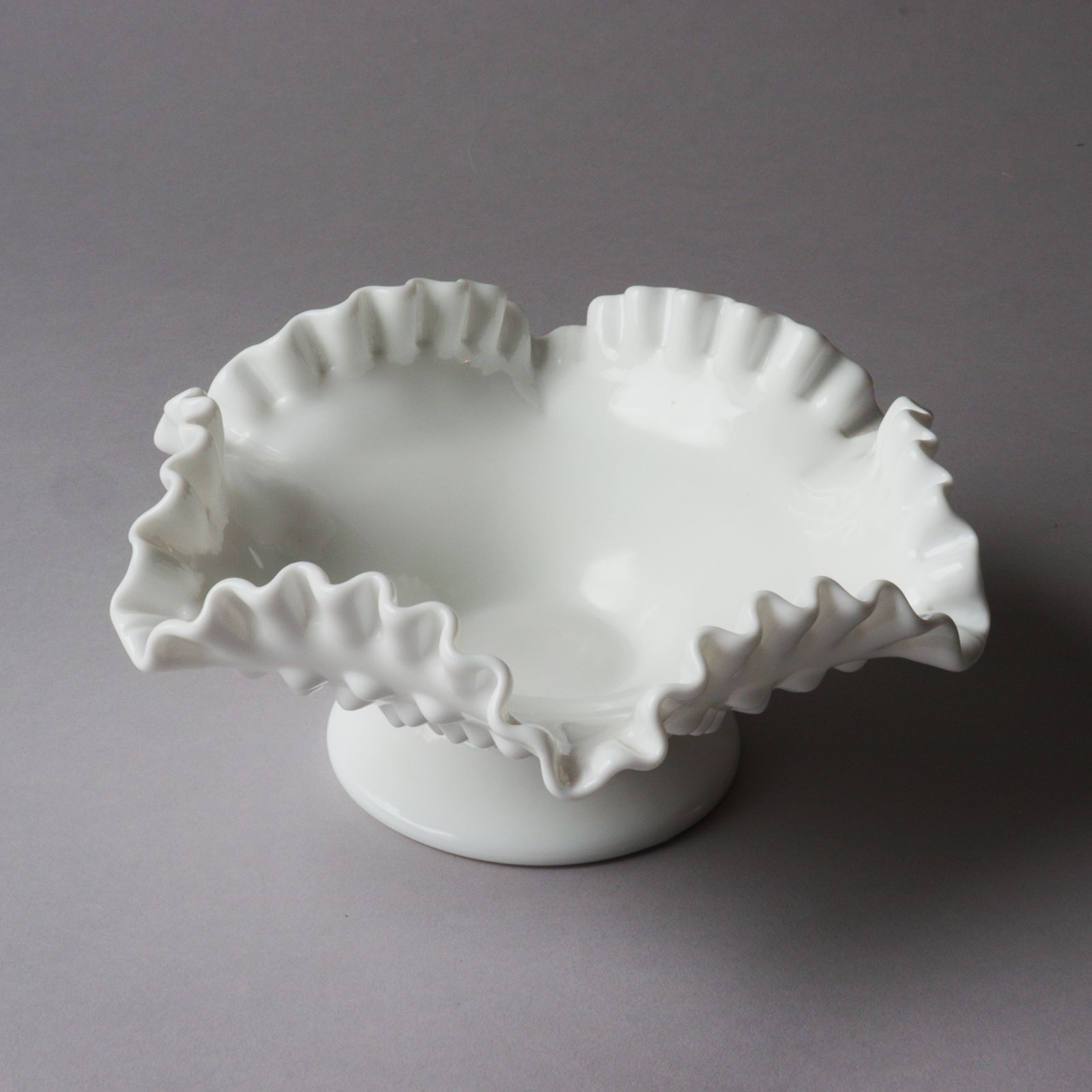 Fenton ホブネイルミルクガラスボウル U.S.A.ビンテージガラス