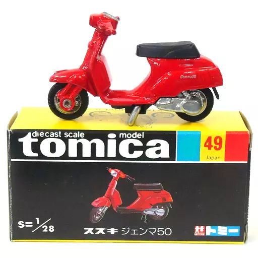 中古】ミニカー 1/28 スズキ ジェンマ50(レッド/黒箱/日本製