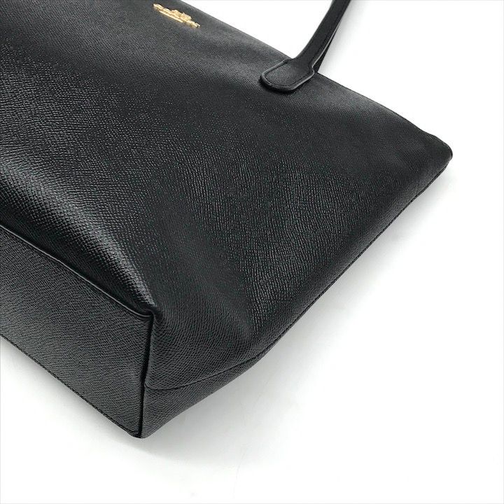 【美品】COACH トートバッグ 本革 黒 スタッズ付き ゴールド金具 中古】 コーチ トートバッグ 10101 ナイロン ブラック ゴールド