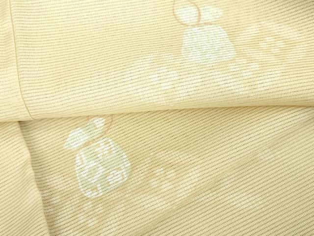 平和屋着物＊夏物 小紋 絽縮緬 絞り 横段文 正絹 逸品 AAAW2104sx