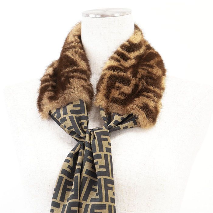 13 超美品　FENDI　フェンディ　ヒョウ柄シフォンストール シルク100% 13 超美品 FENDI フェンディ ヒョウ柄シフォンストール シルク