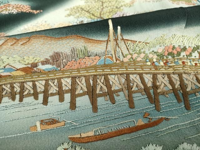 平和屋着物○中国三大刺繍 相良刺繍 蘇州刺繍 総刺繍 九寸