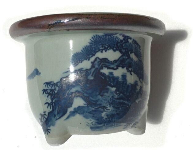 ミニ薪窯鉢　鑑賞台付　３種セット　　ヴィンテージ　一輪挿し　観葉植物　　茶器小物 観葉植物 お試しミニ観葉 5種セット 品種おまかせ 3.5号鉢 受け皿付き