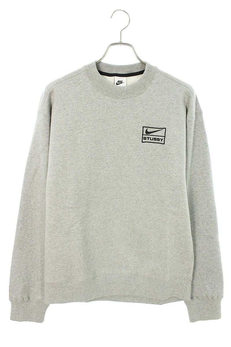 スウェットナイキ ×ステューシー STUSSY Fleece Crew Grey DO9337-063 ロゴ刺繍 ...