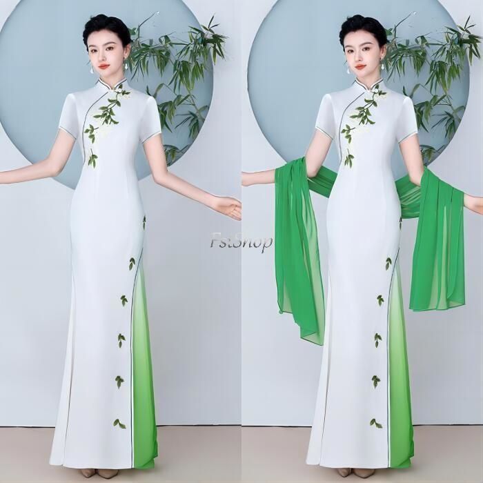 レディース ロングドレス古典ダンスウェア