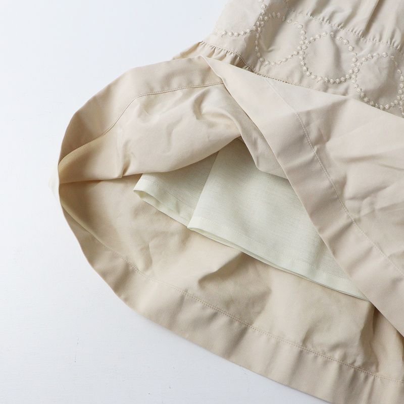 ♥ 定価82500円 2025SS ミナペルホネン mina perhonen tambourine コットン ティアードスカート 36 ライトベージュ┃ 2400014629088 NICORILABO_COM