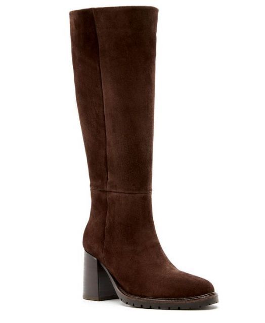送料無料 ラカナディアン レディース ブーツ レインブーツ シューズ Women s Lanna Waterproof Stacked Heel Boots Brunette Suede