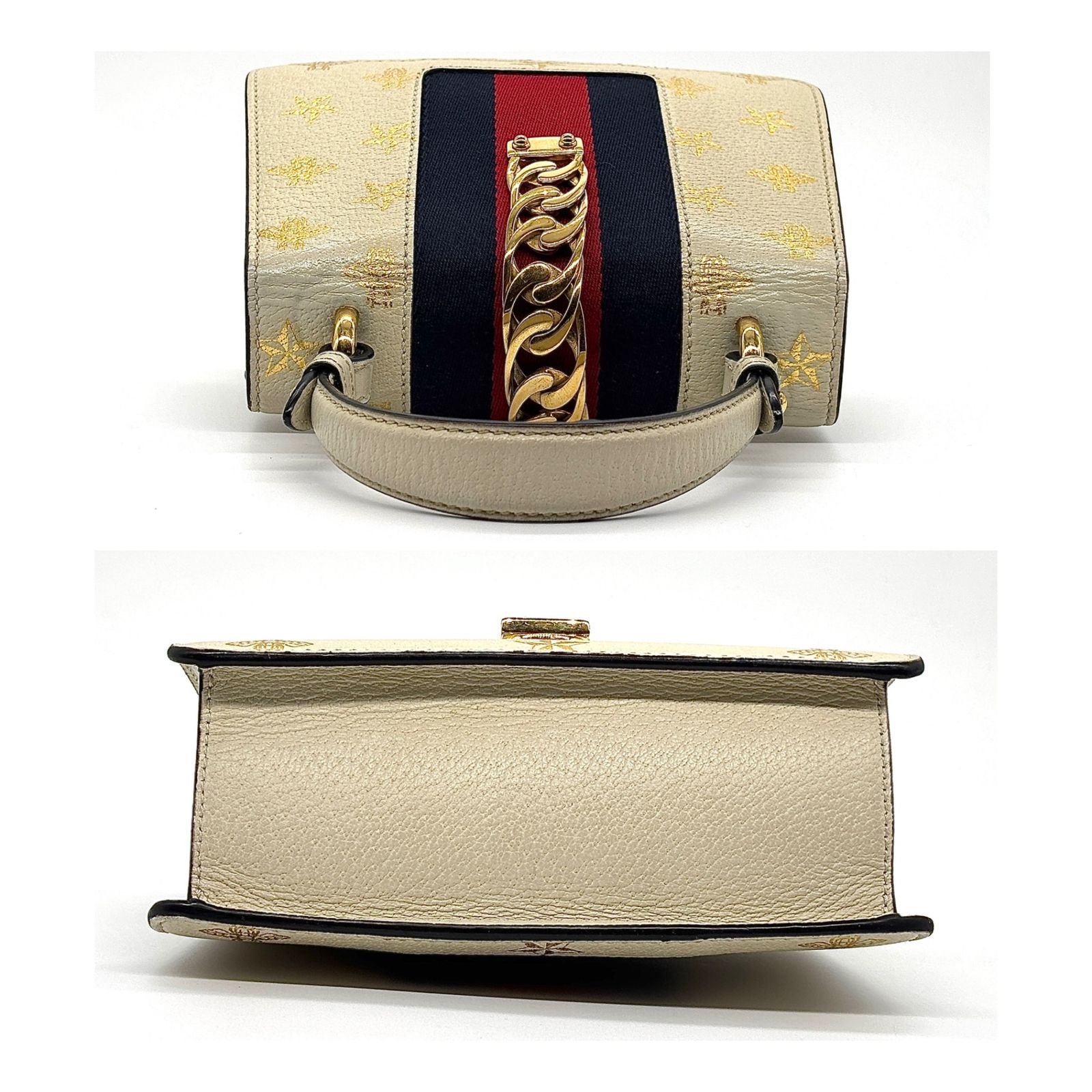 GUCCI グッチ シルヴィ ビー＆スター スモール チェーン 2way