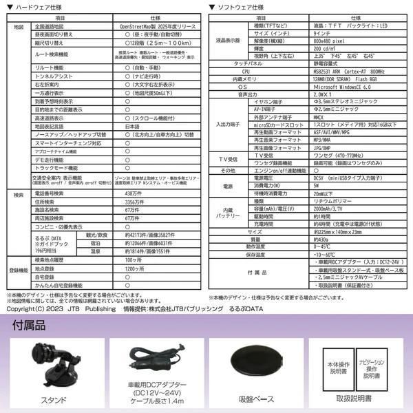 トラックモード搭載9型ワンセグナビガイドブック約196冊に相当