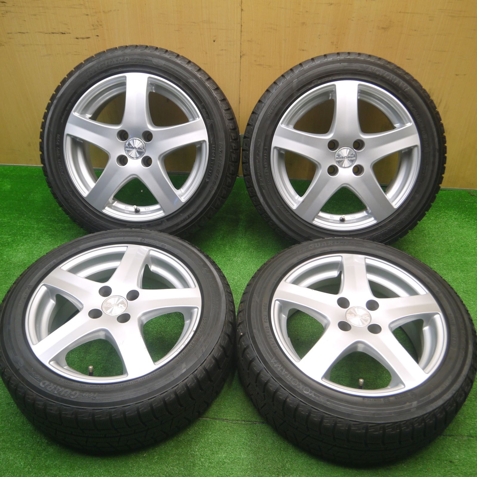 送料無料] バリ溝！9.5分☆フィアット 500 等 MAK 185/55R15 