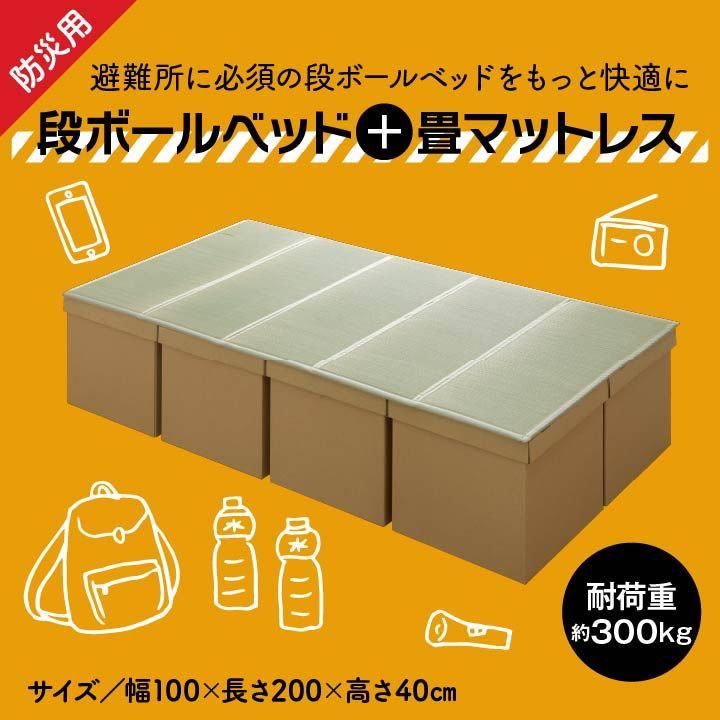 防災 避難 備え ユニット 畳 ベッド 段ボール シングル 約100×200cm 5連