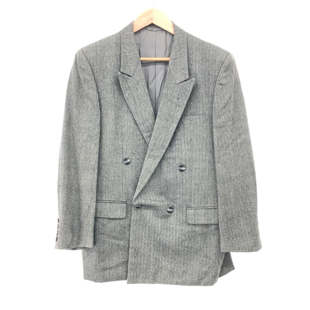 【ディオールオム】ダブル　コート　48　グレー Dior HOMME ディオールオム ツイードダブル ジャケット サイズ:サイズ