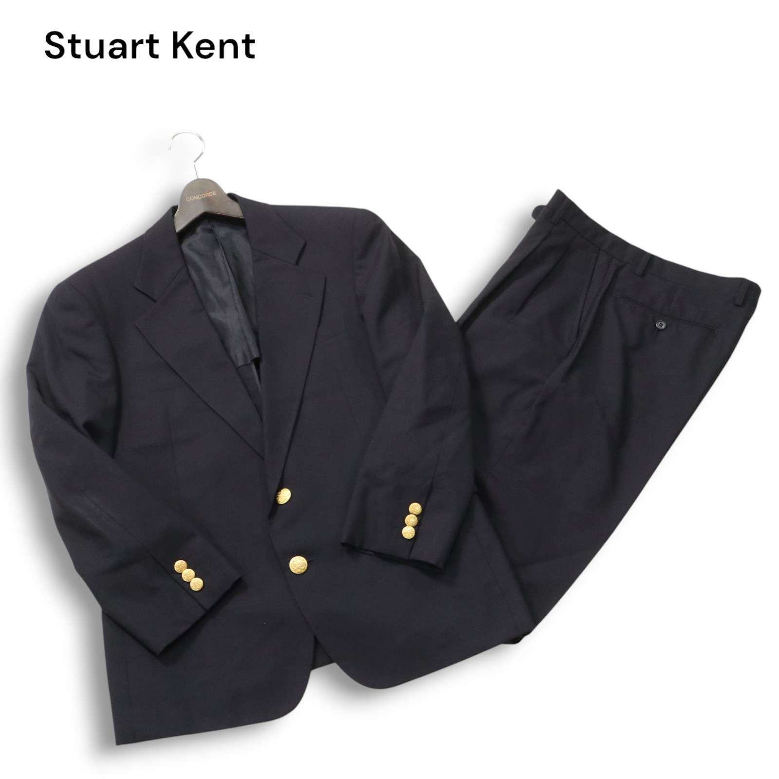 【驚きの値段で】 Stuart Kent 金ボタン 刻印 春夏 ケント スチュアート スーツ