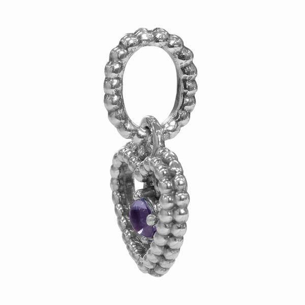 パンドラ チャーム PANDORA Purple Beaded Heart Dangle スターリング 