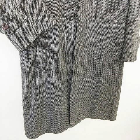 美品 バーバリー ステンカラーコート ヘリンボーン調 大きいサイズ ウール BURBERRY'S】【C-TK83】【ヘリンボーン】バーバリーズ『ウール