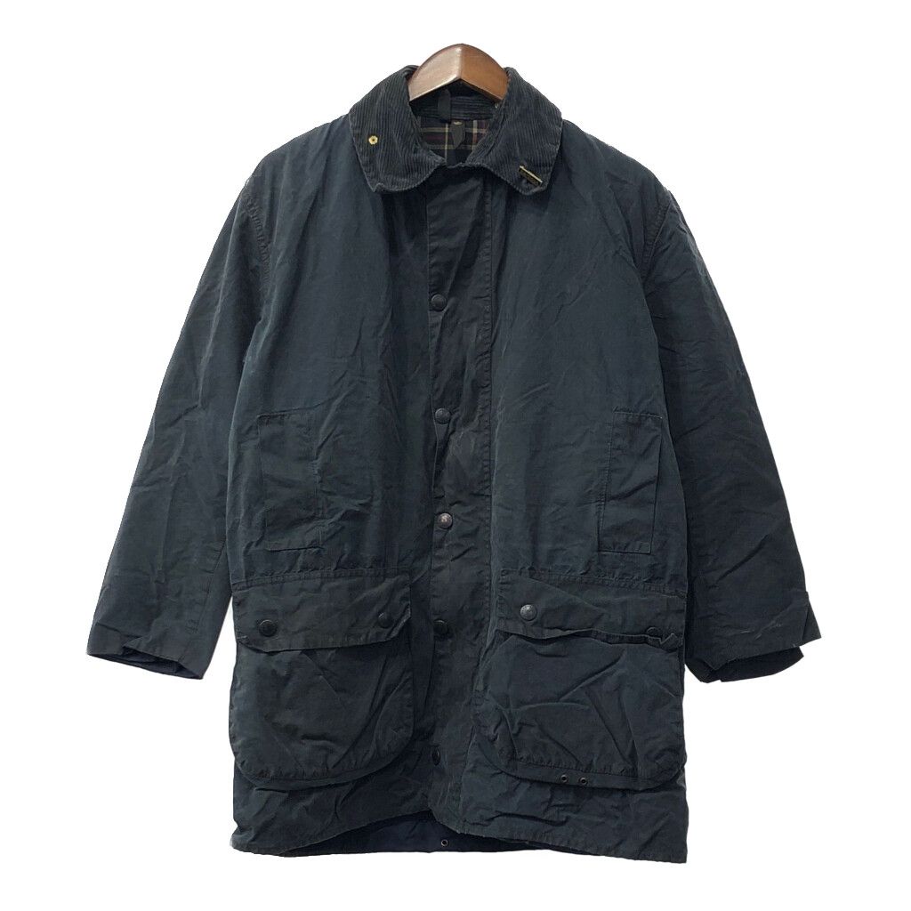 90年代 イングランド製 Barbour バブアー BORDER ボーダー オイルドジャケット ネイビー (メンズ 40) Q3823