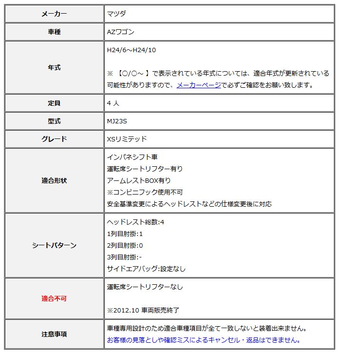 Clazzio クラッツィオ シートカバー ストリームステッチ AZワゴン MJ23S H24 6~H24 10 ES-0635