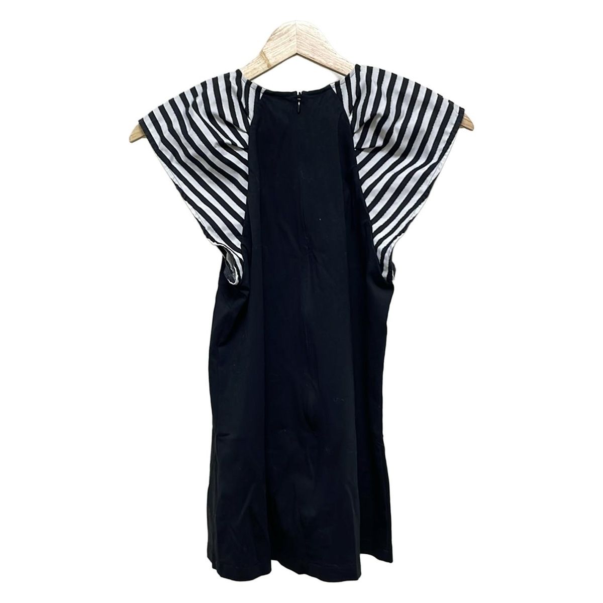 BORDERS at BALCONY ボーダーズアットバルコニー ノースリーブカットソー サイズ38 M レディース - 黒×白 フリル ボーダー