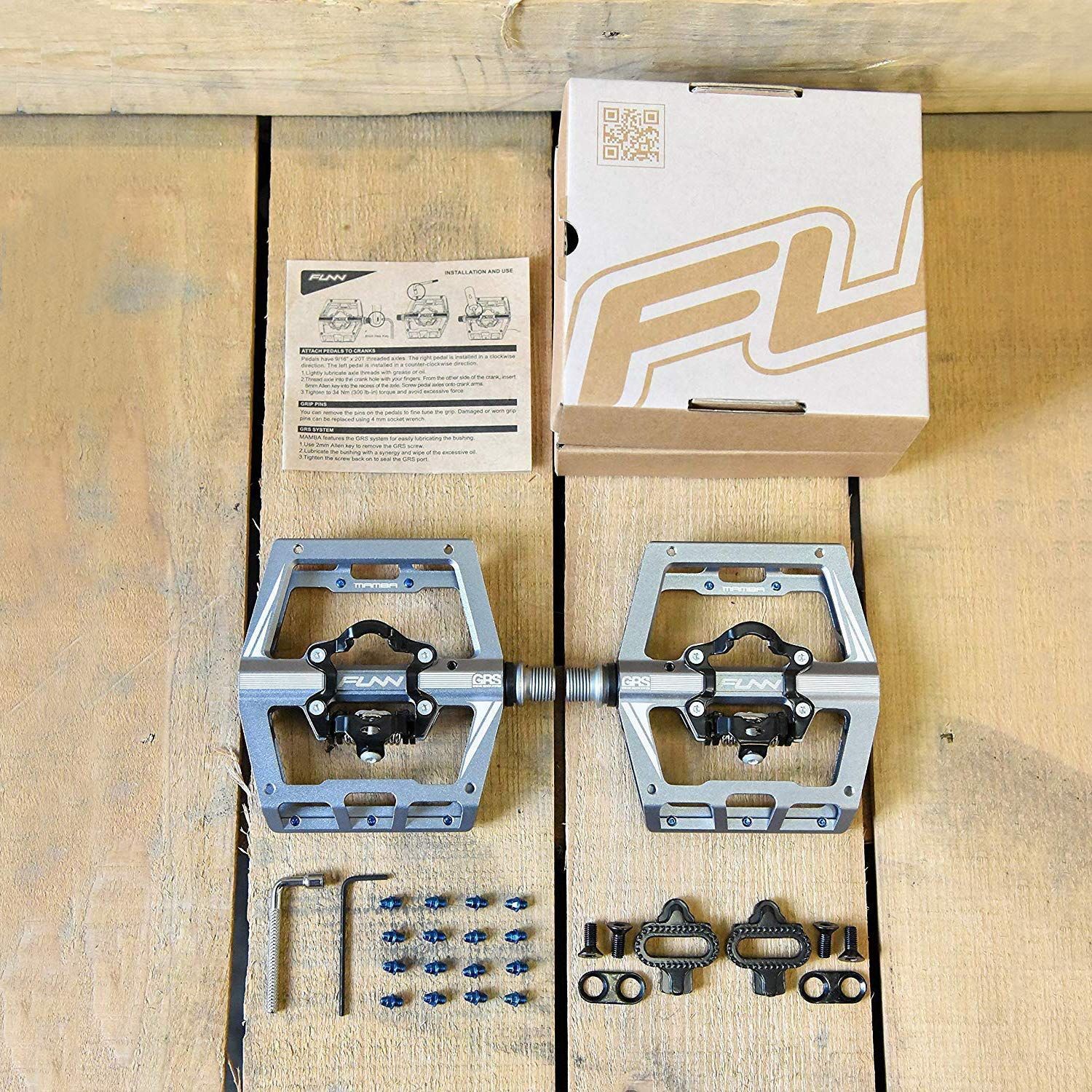 Funn マンバ Mamba ビンディング ペダル - 片面 SPD 対応 マウンテンバイク ペダル - 片面 フラットペダル - マウンテンバイク BMX 自転車 グラベル自転車に適用 自転車 ペダル 9 16 鋼車軸 BRIGHTFACE_UK