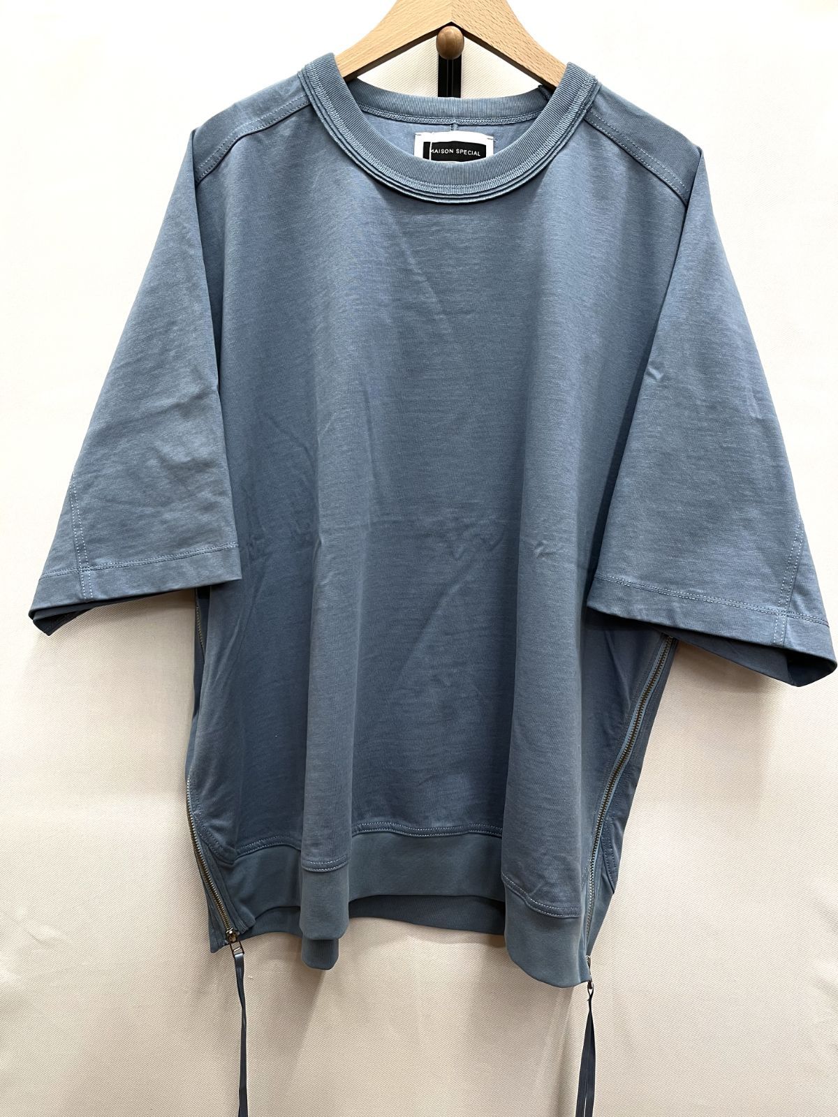 新品タグ付き オーバーサイズ Tシャツ メゾンスペシャル MAISON SPECIAL Heavy-Weight Cotton Prime-Over Side Zip T-Shirts 11231411321