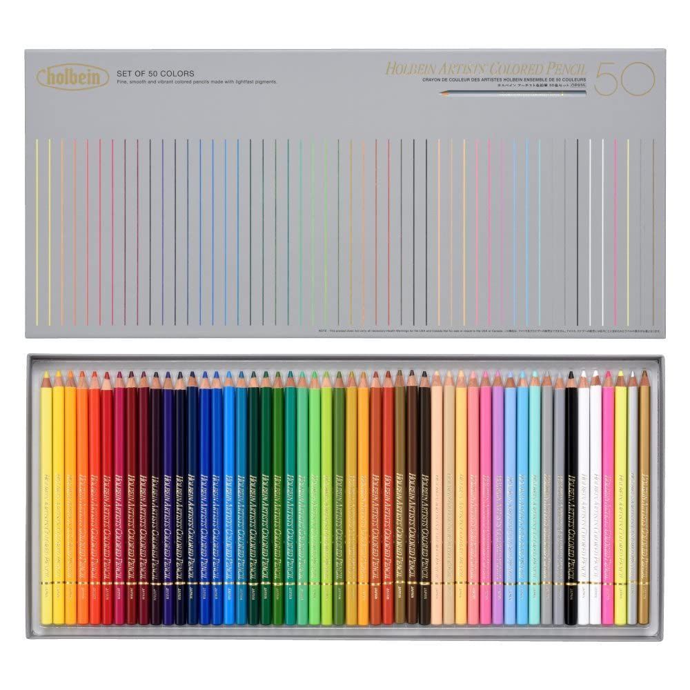 在庫処分 アーチスト色鉛筆 ホルベイン OP935 50色セット 20935