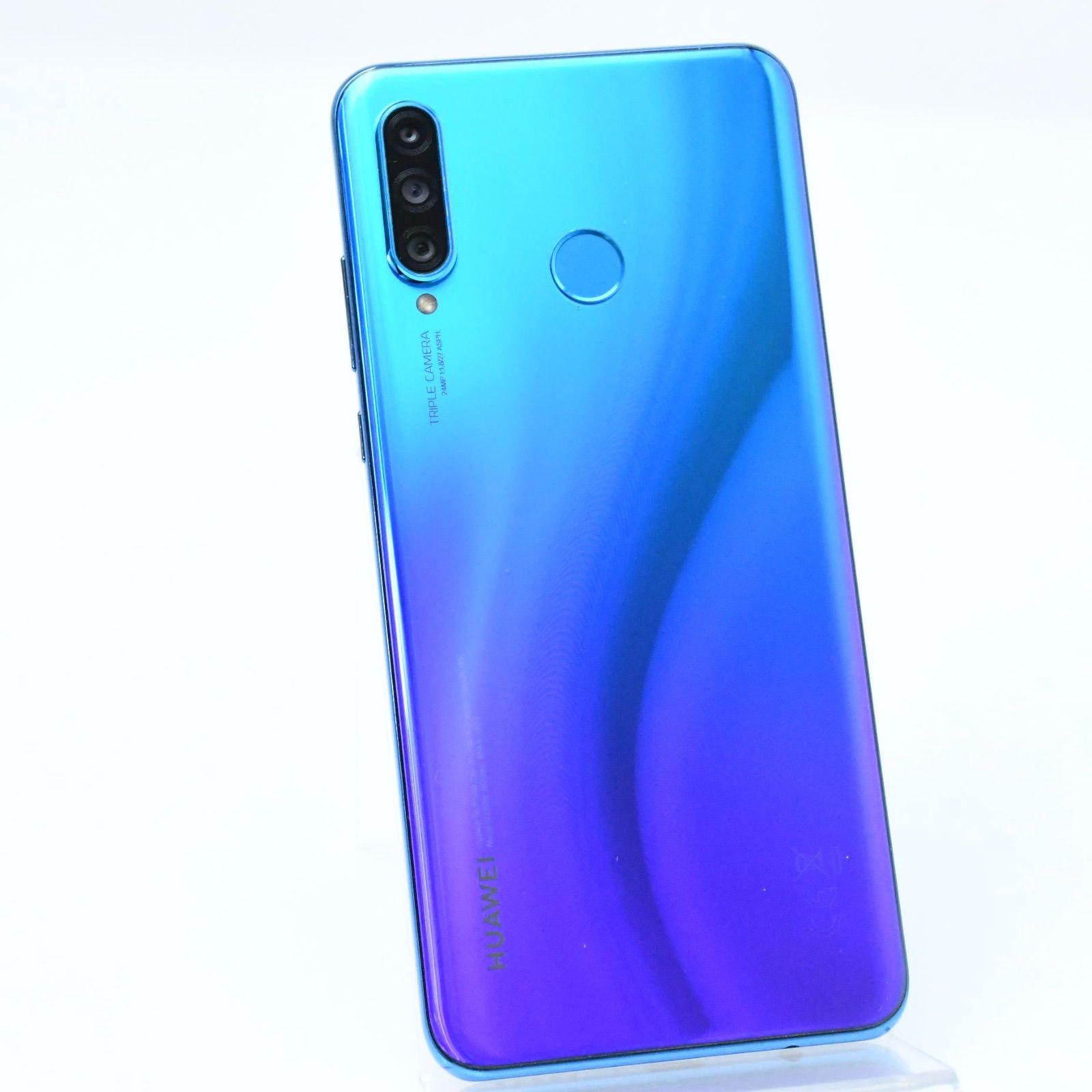 UQmobile HUAWEI P30 lite simフリー ピーコックブルー ムスビー｜【SIMフリー】HUAWEI P30 lite MAR-LX2J ピーコック