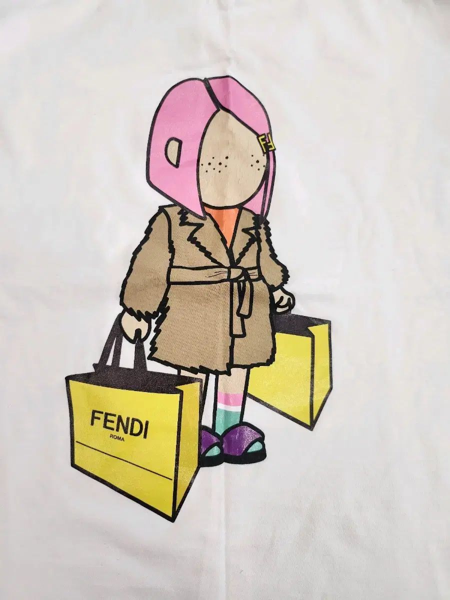 FENDI フェンディ FF めまい 白 Tシャツ 10A