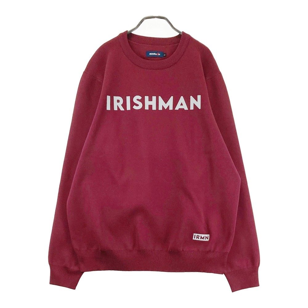 美品　アイリッシュマン フード付きセーター Lサイズ サイズ：L IRISHMAN アイリッシュマン ニットセーター レッド系