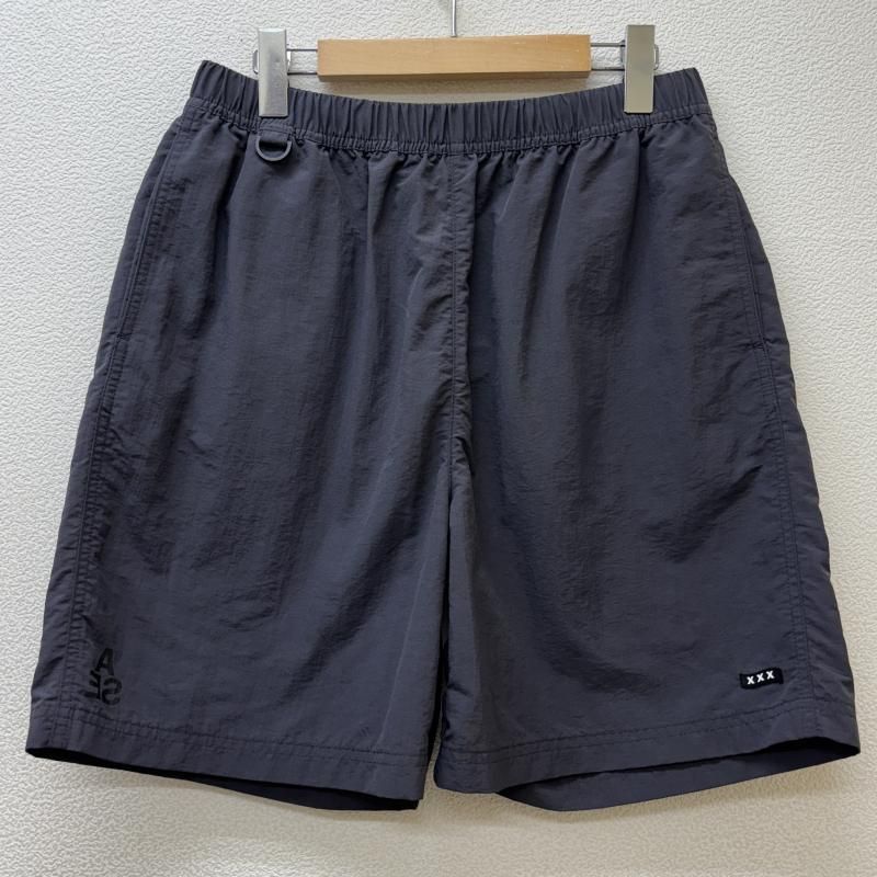 WIND AND SEA ウィンダンシー パンツ ショートパンツ ゴッドセレクション トリプルエックス コラボ ロゴ プリント ナイロン ショート パンツ ショーツ 灰色 グレー