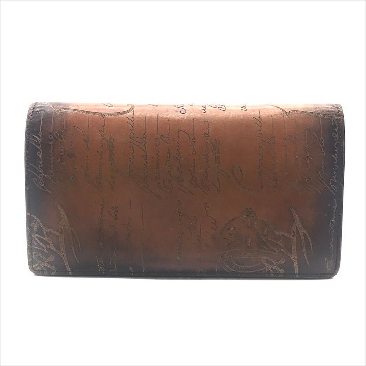 BERLUTI ベルルッティ カリグラフィ レザー ブラウン 長財布