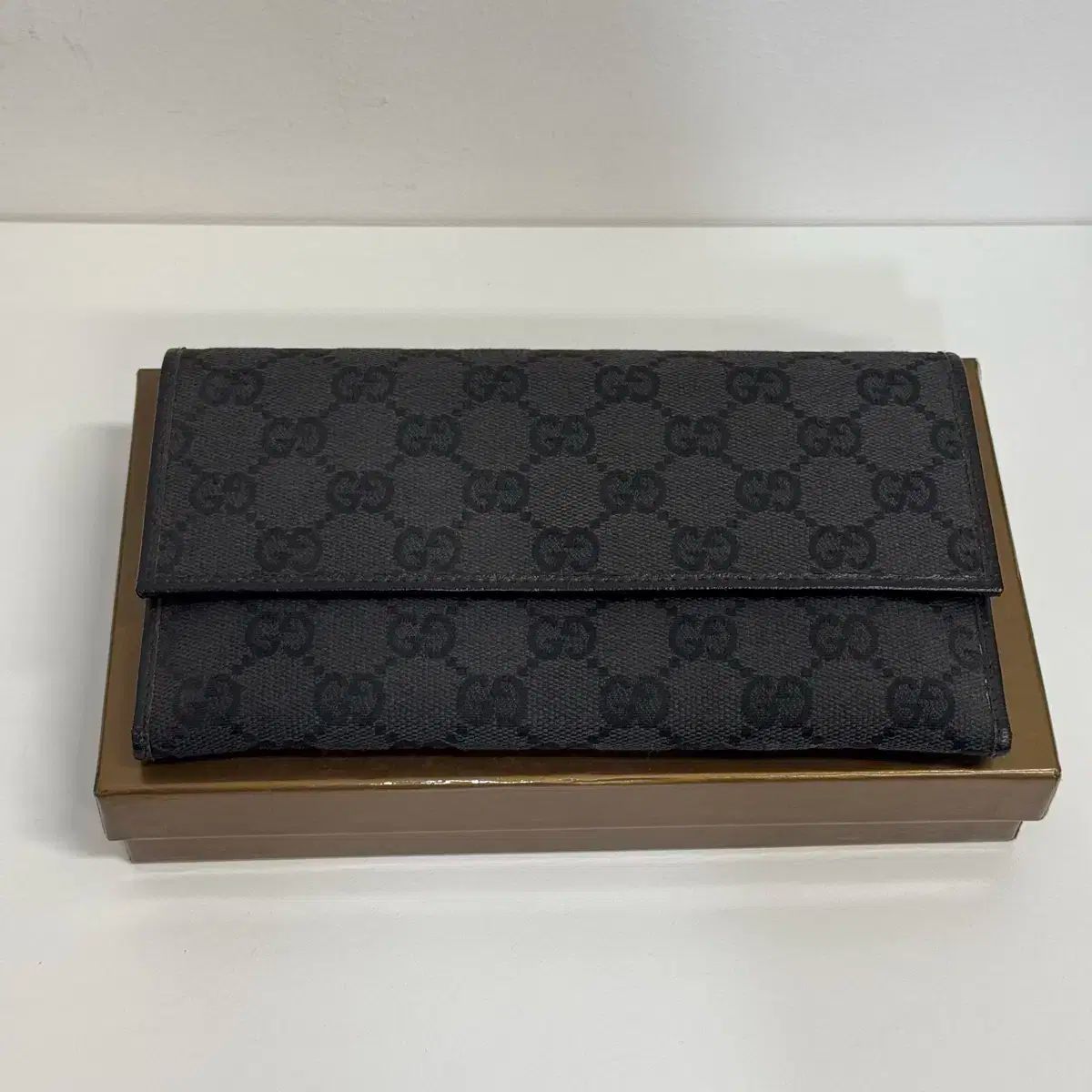 正規品 GUCCI(グッチ) キャンバス フラップ 長財布 販売 長財布 GUCCI