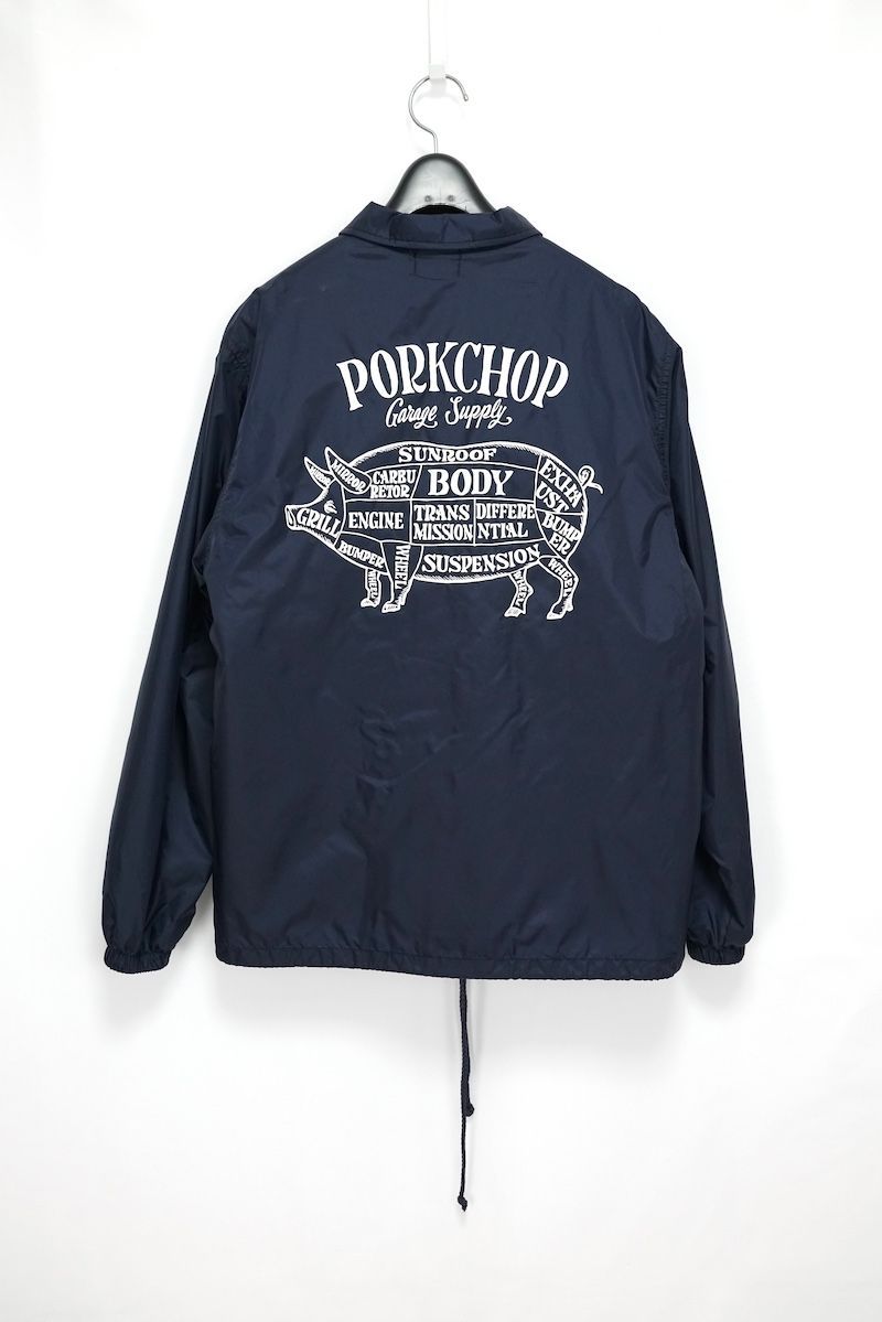 PORKCHOP GARAGE SUPPLY ポークチョップ ガレージ サプライ ORIGINAL BOA COACH JACKET オリジナル ボア  コーチ ジャケット ナイロン ネイビー Sサイズ 【中古】 - メルカリ