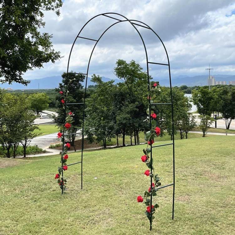 組み立てかんたん フラワーアーチ ガーデンアーチ 幅120-300cm ローズ