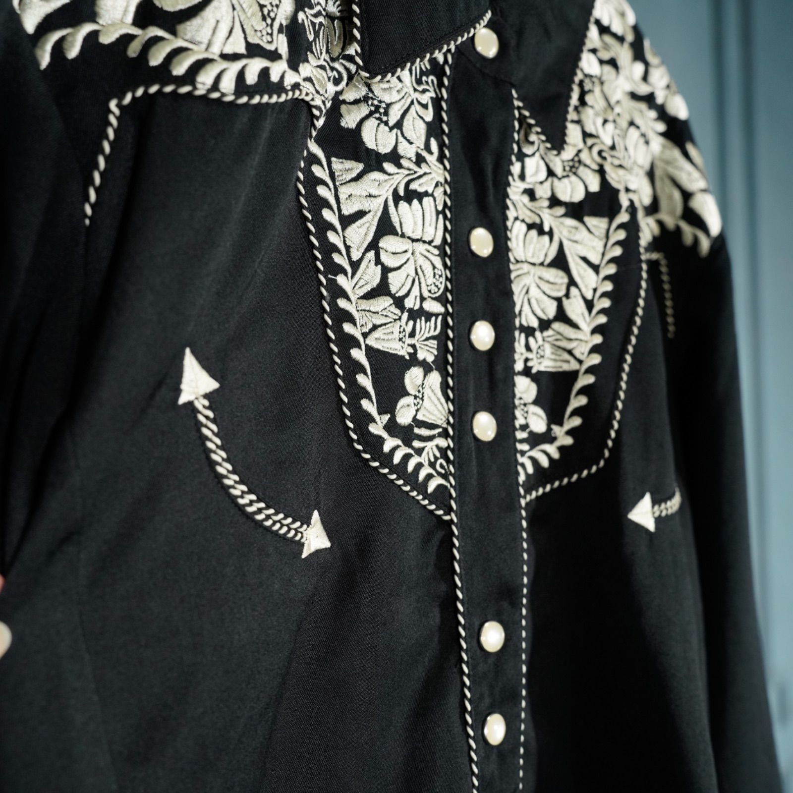 DEAD STOCK USA VINTAGE Scully EMBROIDERY DESIGN WESTERN SHIRT