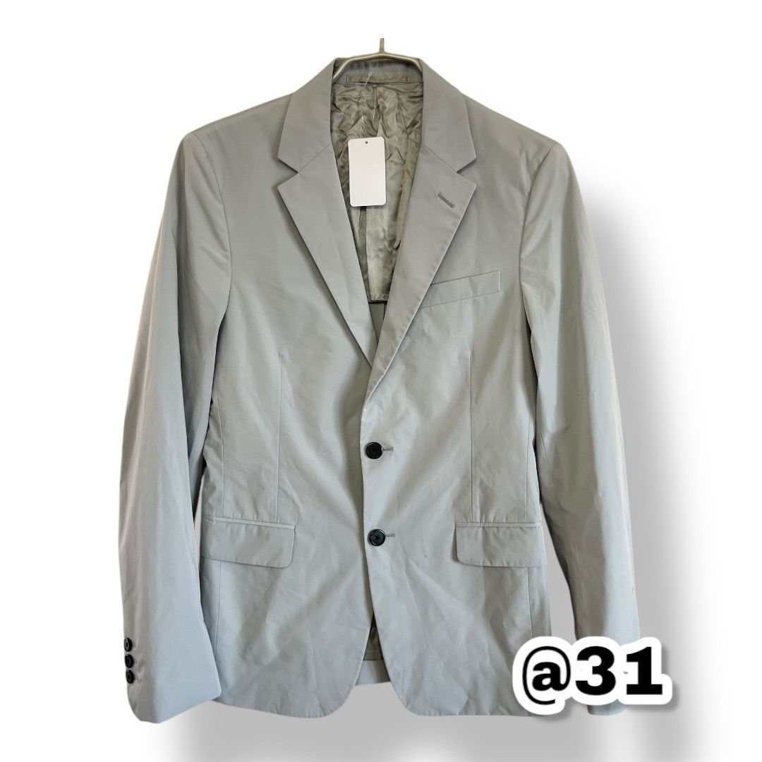 PRADA プラダ 3ポケット テーラードジャケット グレー サイズ４４R 管理 31