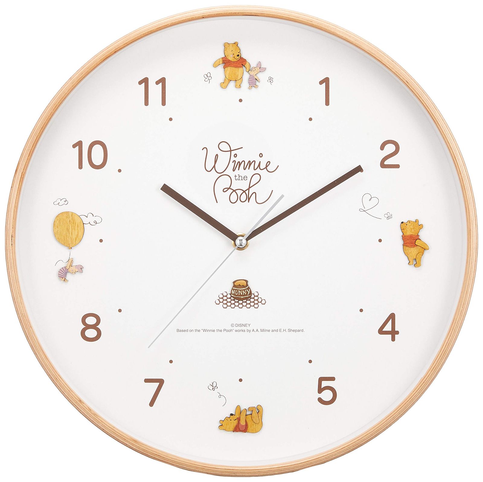 ディズニータイム ウィニー・ザ・プー 掛時計 木の家型 ディズニー