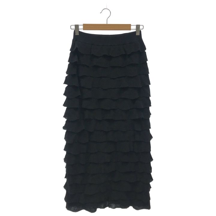 IENA イエナ 24060900348020 ニットフリルスカート レディース ブラック 36