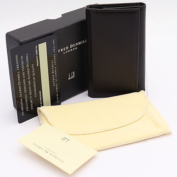 良品 箱付 アルフレッドダンヒル キーケース 6連 黒 IKE dunhill