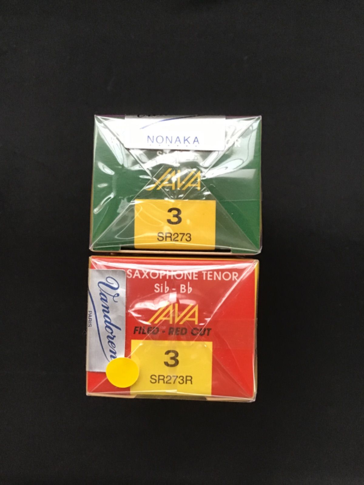 2箱セット】バンドーレン テナー サックス リード JAVA緑＆赤 3