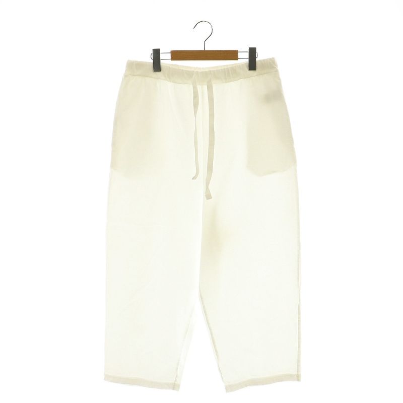 journal standard Luxe ホワイト　イージーパンツ JOURNAL STANDARD LUXE パンツ ストライプバフ タックイージー