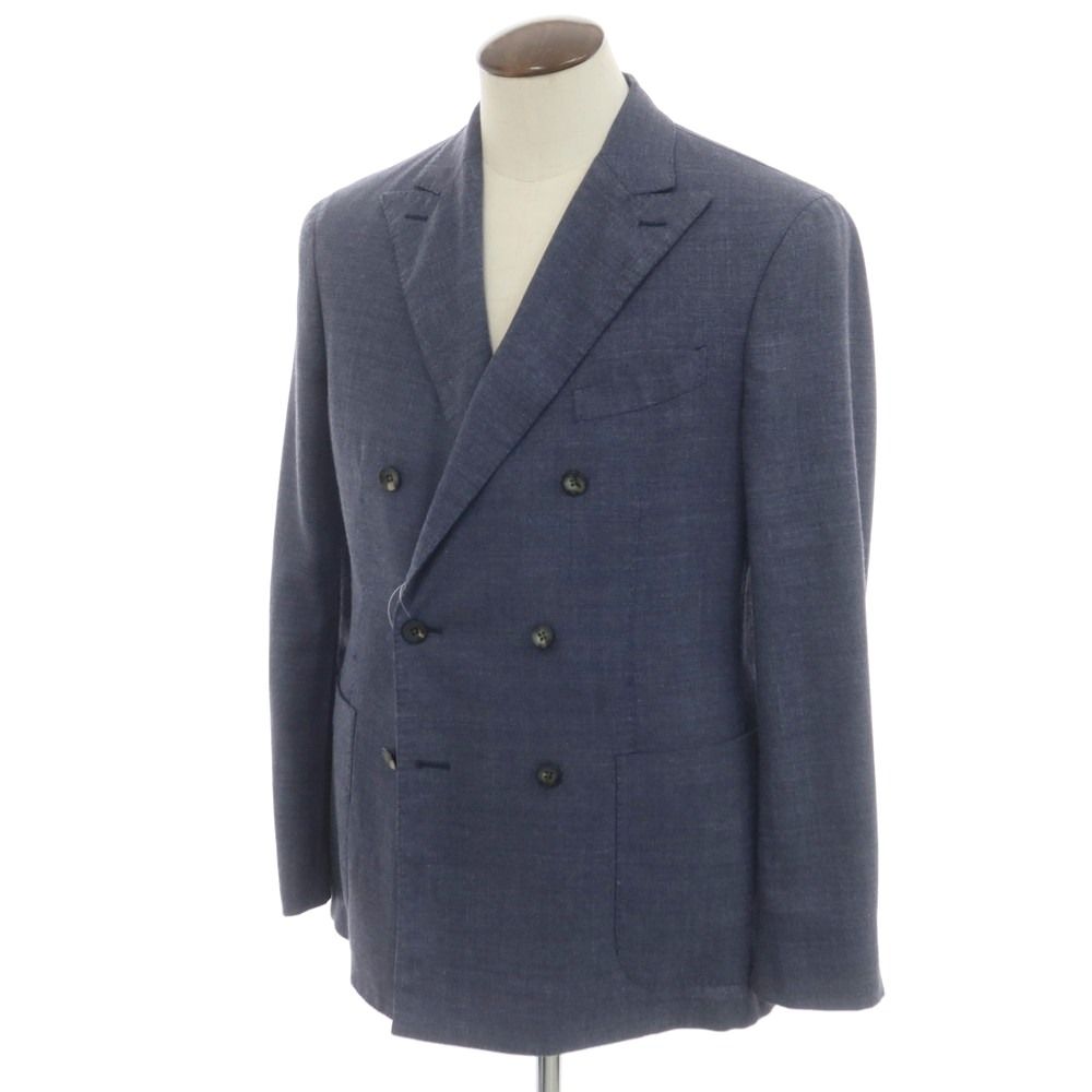 BOGLIOLI 新ロゴ ネイビー シルク ウール ジャケット46 BOGLIOLI