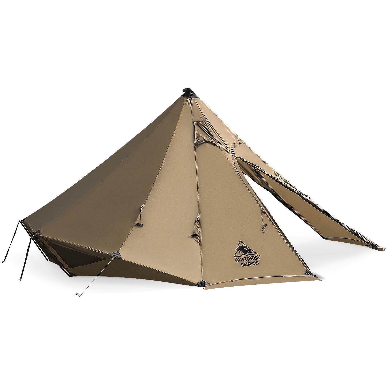 ワンポールテント キャンプテント テント 4人用 換気窓あり アウトドア 