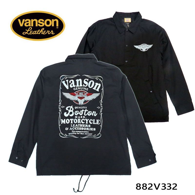 VANSON バンソン コーチジャケット ポリコットン 882V332 | agb.md